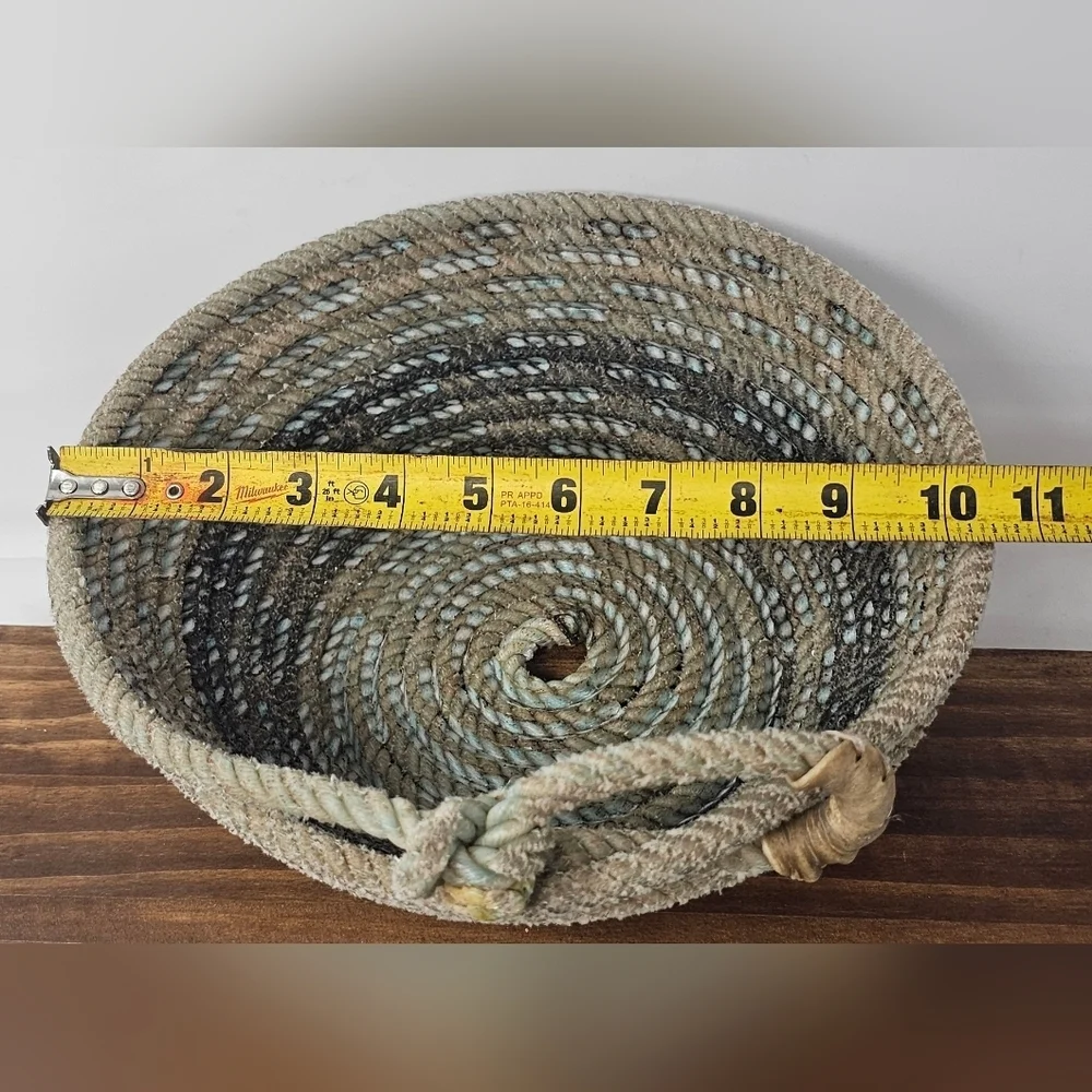 Western Ranch Lariat Authentic Lasso Bowl Handle Hand Crafted Cowboy Decor
